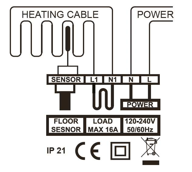 Termostat ET-44 - WIFi Control , cu senzor de pardoseala inclus - imagine 3